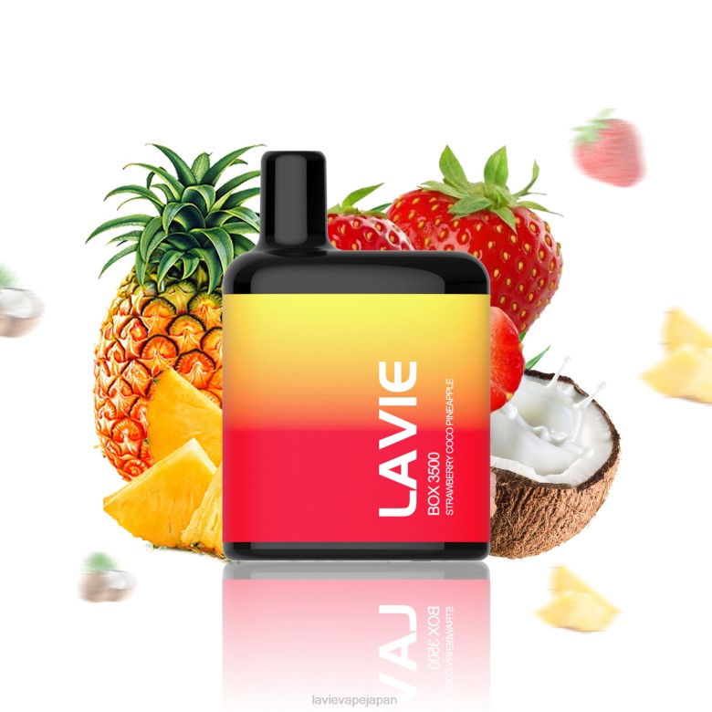LAVIE Vape Japan - LAVIE BOX 3500パフ ストロベリーココパイナップル 68P6207